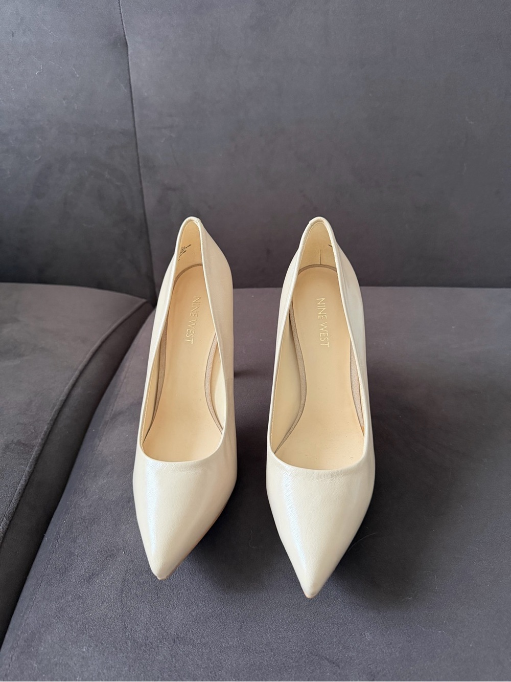Nine West Cream Pointed Toe Pumps